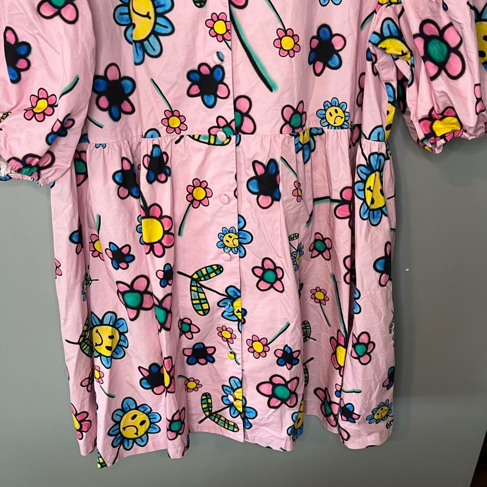 SOLD Lazy Oaf Airbrush Flowers Babydoll Dress - Picture 6 of 14